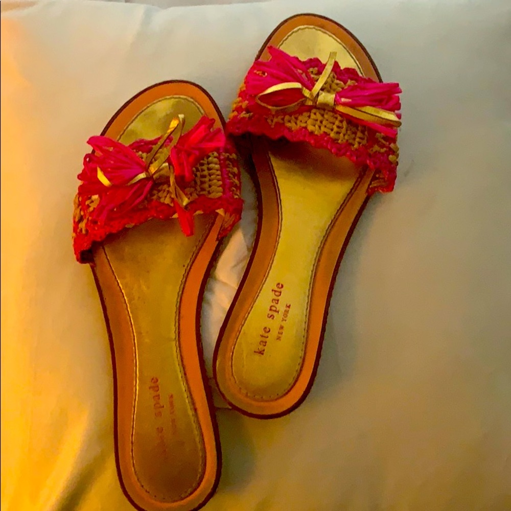 Kate Spade Raffia flat sandals